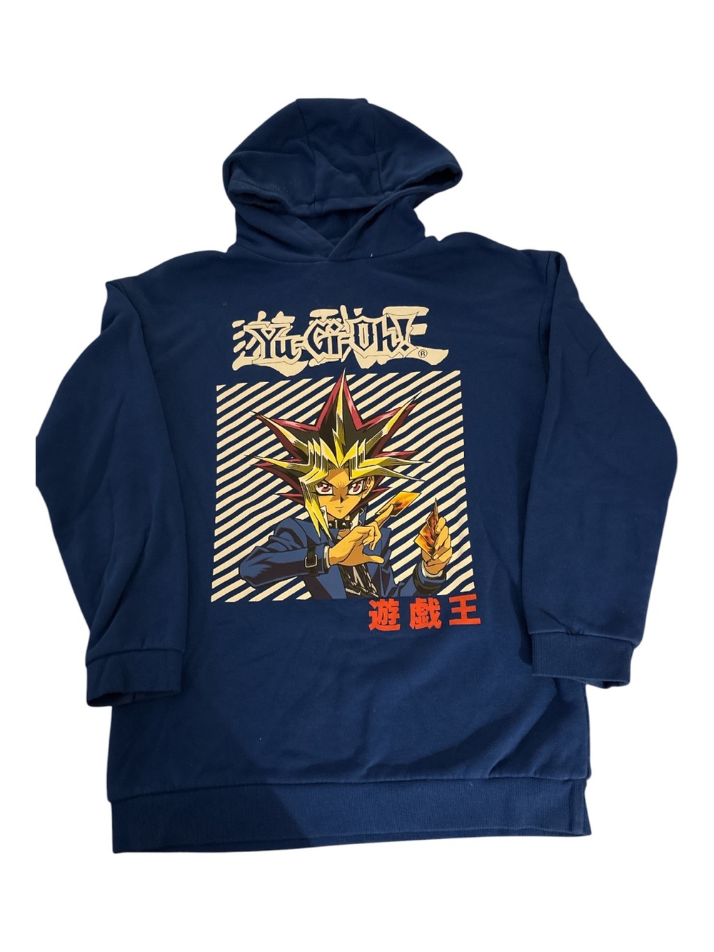 YU-GI-OH! TEEN ROYAL BLUE ANIME GRAPHIC HOODIE